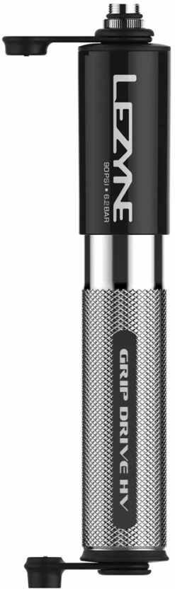 Lezyne Petite Mini-pompe Grip Drive HV -Pièces Vélo route Magasin de vente 1 MP GRIPHV V1S06 GripDriveHV S Silver v1 R1 1800x1800