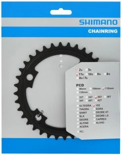 Shimano Plateau Pour FC-R7000 52/36 Dents -Pièces Vélo route Magasin de vente 105 FC R7000 36 schwarz Verpackung