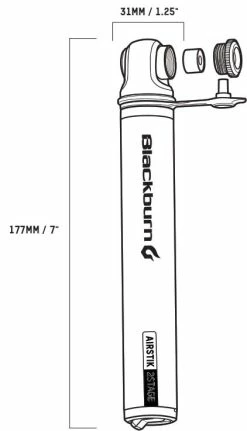 Blackburn Mini-pompe AirStik 2Stage -Pièces Vélo route Magasin de vente 353100 001 4u2Irt7PHKh4ka