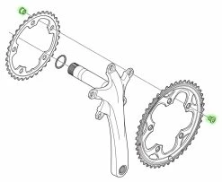 Shimano Vis De Plateau ALFINE/TIAGRA/SORA (5 Pièces) 9 Shimano Vis De Plateau ALFINE/TIAGRA/SORA (5 Pièces) -Pièces Vélo route Magasin de vente FC CX50