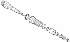 Shimano Axe De Pédale Complet Pour PD-R540/PD-RS500 -Pièces Vélo route Magasin de vente Pedalachse komplett PD R540 c