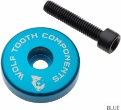 Wolf Tooth Components Capuchon Ahead Ultraléger Spacer Intégré De 5 Mm -Pièces Vélo route Magasin de vente STEMCAP5MMBLU