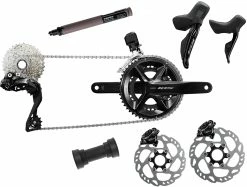 Shimano 105 Di2 R7100 Groupe 2x12 Vitesses Incl. Freins à Disques 140/160mm