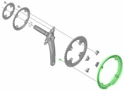 Shimano Garde-chaîne Pour FC-T8000 -Pièces Vélo route Magasin de vente Shimano Kettenschutzring fur FC T8000 Y1VL98030 c
