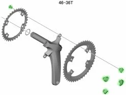 Shimano Vis De Plateau ULTEGRA Pour FC-R8000 (4 Pièces) -Pièces Vélo route Magasin de vente Shimano ULTEGRA Kettenblattschrauben fur FC R8000 Y1W898090 c