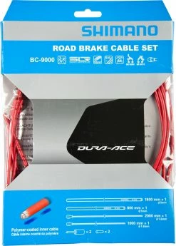 Shimano DURA ACE BC-9000 Polymer Jeu De Câbles De Frein -Pièces Vélo route Magasin de vente Shimano Dura Ace BC 9000 Polymer Bremszugset rot c