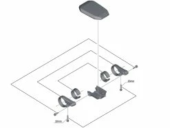 Shimano Écran STEPS SC-E6010 Avec Support -Pièces Vélo route Magasin de vente Shimano Steps Display SC E6010 mit Halter KSCE6010 c