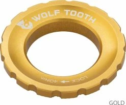 Wolf Tooth Components Centerlock Lockring -Pièces Vélo route Magasin de vente Wolf Tooth Centerlock Rotor Lockring Gold 4