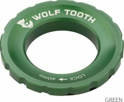 Wolf Tooth Components Centerlock Lockring -Pièces Vélo route Magasin de vente Wolf Tooth Centerlock Rotor Lockring Green 5