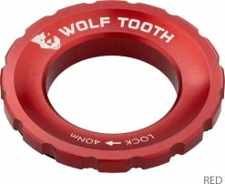 Wolf Tooth Components Centerlock Lockring -Pièces Vélo route Magasin de vente Wolf Tooth Centerlock Rotor Lockring Red 2